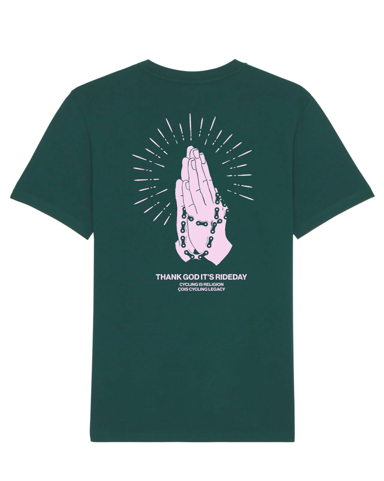 Cois Cycling Is Religion Unisex Cycling T-shirt Green