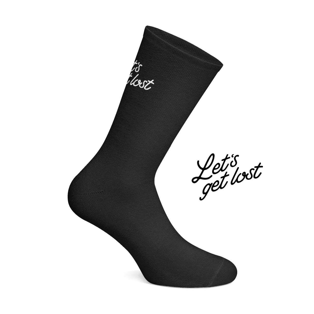 Cois Cycling Let's Get Lost Cycling Socks Black